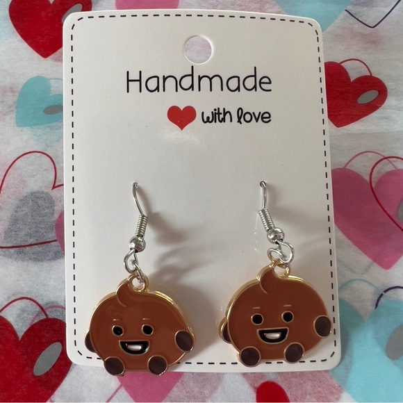 BT21 SHOOKY SUGA BTS earrings - Picture 1 of 3